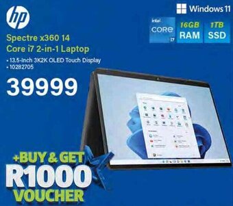 Incredible Connection HP Spectre x360 14 Core i7 2-in-1 Laptop offer