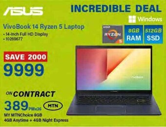 Incredible Connection Asus VivoBook 14 Ryzen 5 Laptop offer