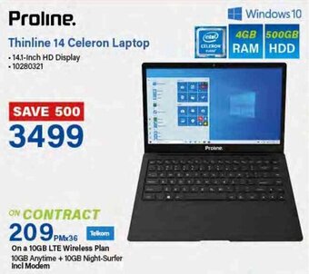 Incredible Connection Proline Thinline 14 Celeron Laptop offer