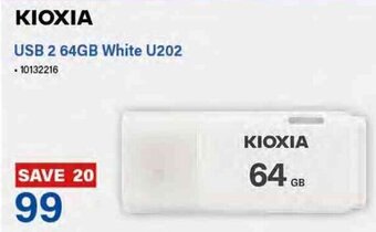 Incredible Connection Kioxia USB 2 64GB White U202 offer