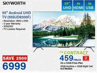 Incredible Connection Skyworth 55" Android UHD TV offer