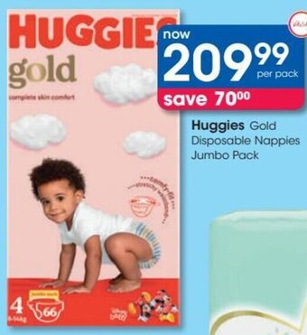 Clicks Huggies Gold Disposable Nappies Jumbo Pack offer