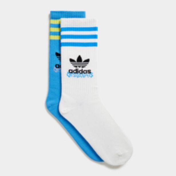 Adidas originals 2pack white/blue socks offer at Sportscene