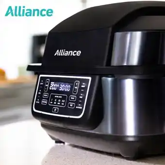 6l indoor digital grill air fryer (model: aha-af55003d)