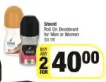 Spar Shield Roll On Deodorant for Men or Women 50 ml offer