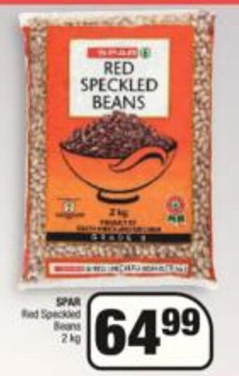 Spar SPAR Red Speckled Beans 2kg offer