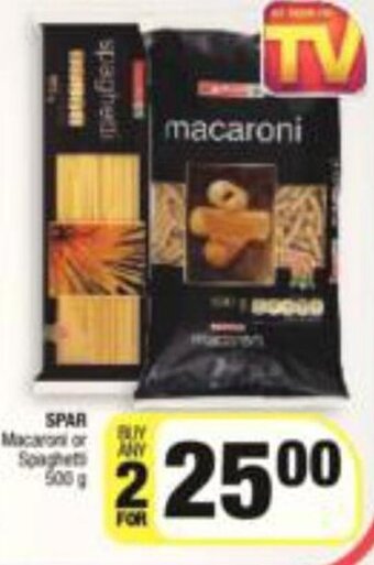 Spar SPAR Macaroni or Spaghetti 500g offer