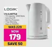 Game Logik 1.7L Cordless Kettle offer