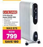 Goldair 11 Fin Slim Oil Heater GSOR-1100 offer at Game