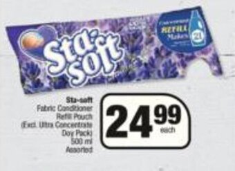 Spar Sta-Soft Fabric Conditioner Refill Pouch offer