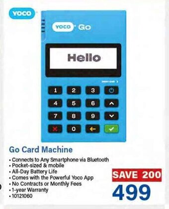 Incredible Connection Yoco Go Card Machine offer