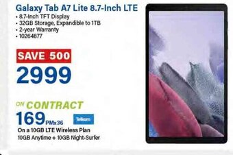 Incredible Connection Samsung Galaxy Tab A7 Lite 8.7-Inch LTE offer