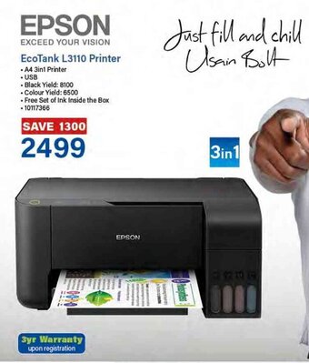 Incredible Connection EPSON EcoTank L3110 Printer offer