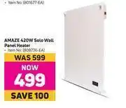 Game 0Amaze 420W Solo Wall panel Heater offer
