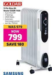 0Goldair 11 Fin Slim Oil Heater GSOR-1100 offer at Game