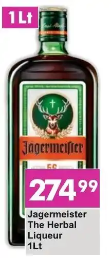 President Liquor Jagermeister The Herbal Liqueur 1Lt offer