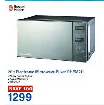 Incredible Connection Russell Hobbs 20lt Electronic Microwave Silver RHEM21L offer