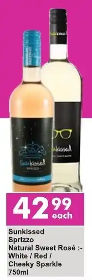 President Liquor Sunkissed Sprizzo Natural Sweet Rosé 750ml offer