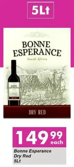 President Liquor Bonne Esperance Dry Red 5Lt offer