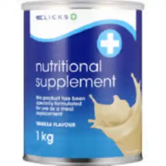 Clicks Nutritional supplement vanilla 1kg offer