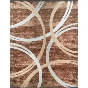 Flooring sienna circles brown 150x200