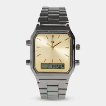 Markham Mkm gunmetal retro metal ana-digi sqr watch offer