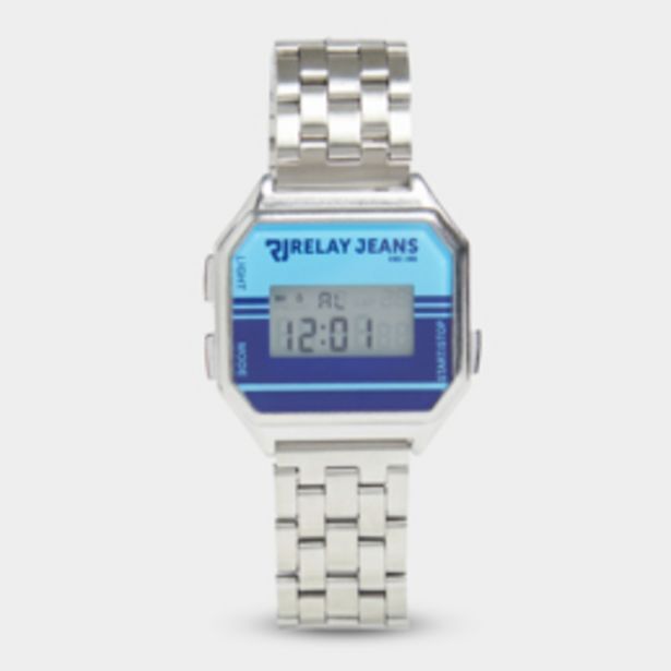 Relay jeans silver casual sqr metal watch offer at Markham