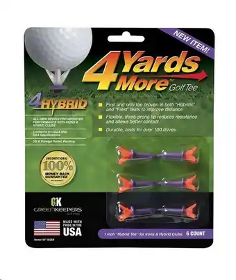 4 yards 1 plastic tees purple