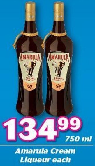 Cambridge Liquor Amarula Cream Liqueur 750ml offer