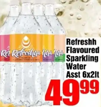 Three Star Cash and Carry Refreshh Flavoured Sparkling Water Asst 6 x 2lt offer