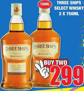 Boxer Liquors Three Ships Select Whisky 2 x 750ml offer