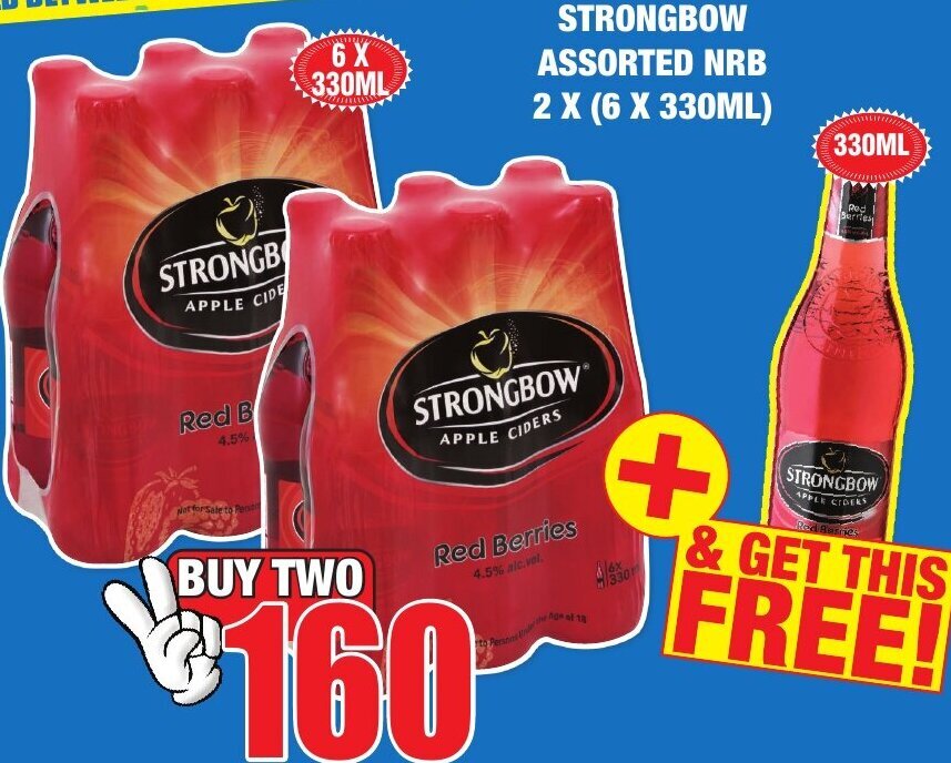 Strongbow Assorted NRB 2 x 6 x 330ml offer at Boxer Liquors