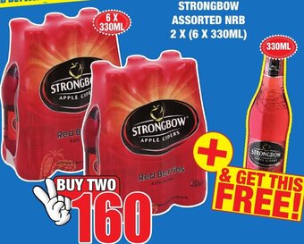 Boxer Liquors Strongbow Assorted NRB 2 x 6 x 330ml offer