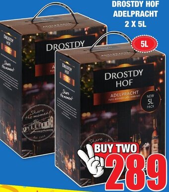 Boxer Liquors Drostdy Hof Adelpracht 2 x 5L offer