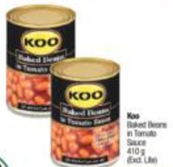 Spar Koo Baked Beans in Tomato Sauce 410g offer