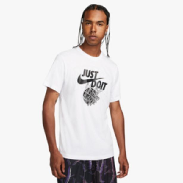 Nike men s dri fit white t shirt offer at Sportscene