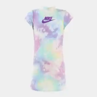 Girls nike toddler club white/pink t-shirt dress