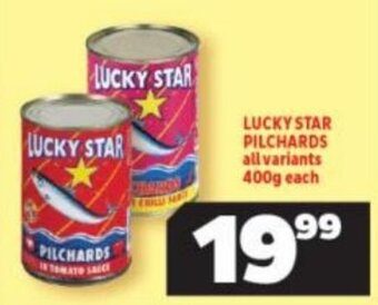 Usave Lucky Star Pilchards all variants 400g offer
