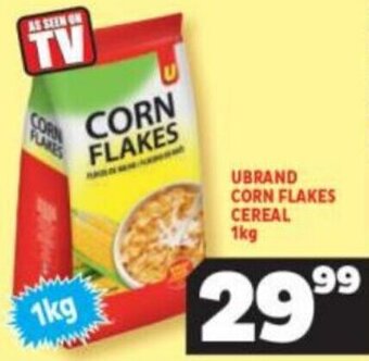 Usave Ubrand Corn Flakes Cereal 1kg offer