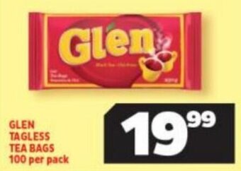 Usave Glen Tagless Tea Bags 100 per pack offer