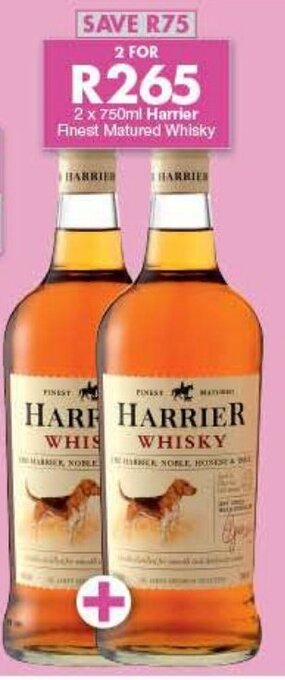 Harrier Finest Matured Whisky 2 x 750ml