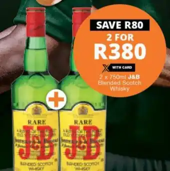 Checkers Liquor Shop J&B Blended Scotch Whisky 2 x 750ml offer