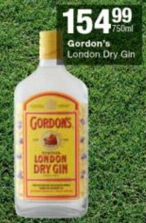 Checkers Liquor Shop Gordon's London Dry Gin 750ml offer