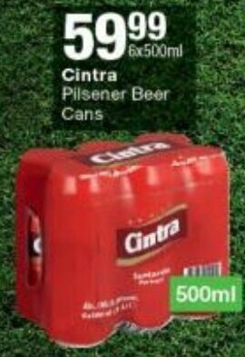 Cintra Pilsener Beer 6 x 500ml