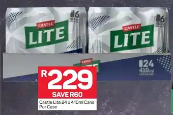 Pick n Pay Liquor Castle Lite cans  24 x 410ml offer