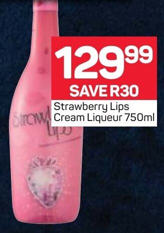 Strawberry Lips Cream Liqueur 750ml