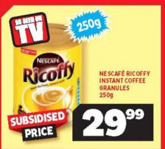 Usave Nescafe Ricoffy Instant Coffee Granules 250g offer