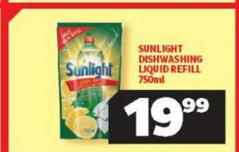 Usave Sunlight Dishwashing Liquid Refill 750ml offer