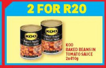 Usave Koo Baked Beans In Tomato Sauce 2x410g offer