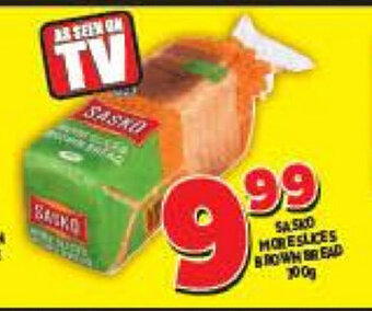 Usave Sasko More Slices Brown Bread 700g offer